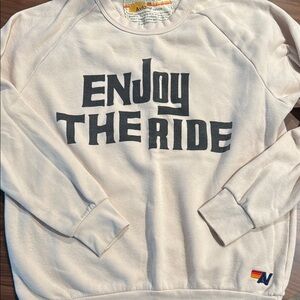 Aviator Nation Cream Sweater - Enjoy The Ride